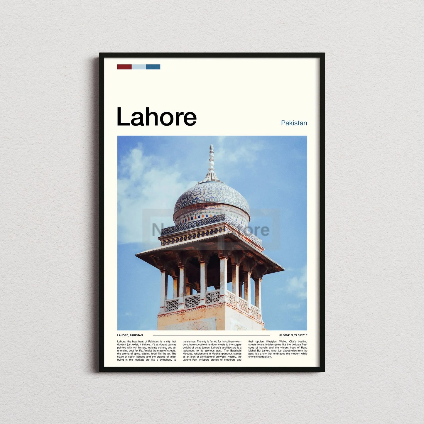 Canvas Painting Wall Art Pictures Asia Pakistan Travel Posters Lahore Karachi City Landscape Prints Home Room Modern Decor Gift