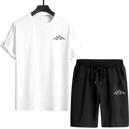 Mens Tracksuit Print Casual Training Clothing Outdoor Fitness Sports Jogging Streetwear 2026 Single Piece T-shirt Shorts Summer