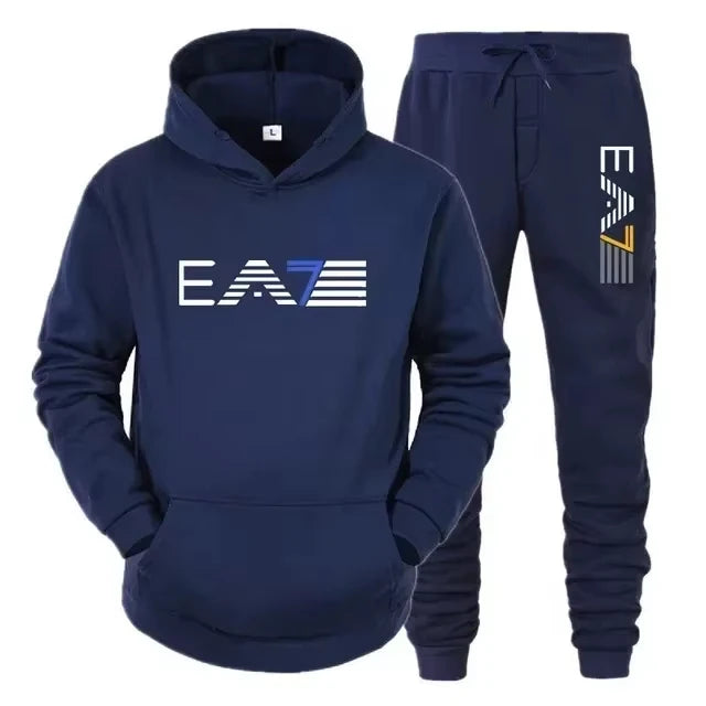 Men's Tracksuit Set: Stylish, Comfortable, and Casual - Autumn/Winter Men's Sportswear Set with Jacket and Pants (Two-Piece Set)