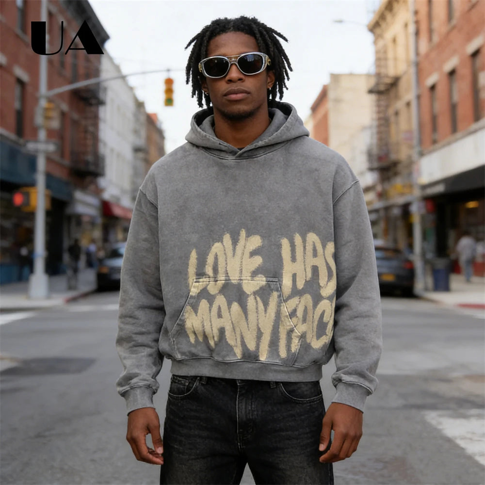 UA All We Need is Love New Hoodies for Men S-4XL Casual Street Wear Spring Autumn New Chic Outfit Hoodies Pullover