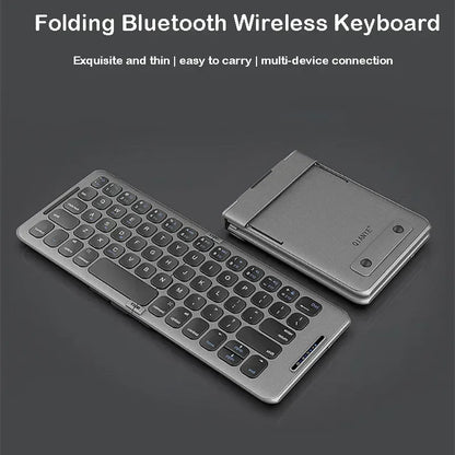 Foldable Bluetooth Keyboard USB Type C for Windows Android IOS for iPad Computer Tablet PC Phones Mice Key Board 3-Device Sync