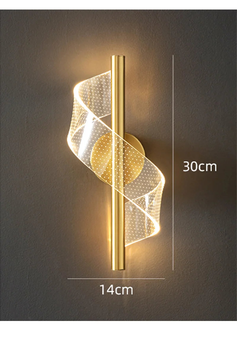 Nordic LED Wall Lamp Indoor Lighting For Bedroom Bedside Parlor Background Wall Light Modern Indoor Decoration Sconces