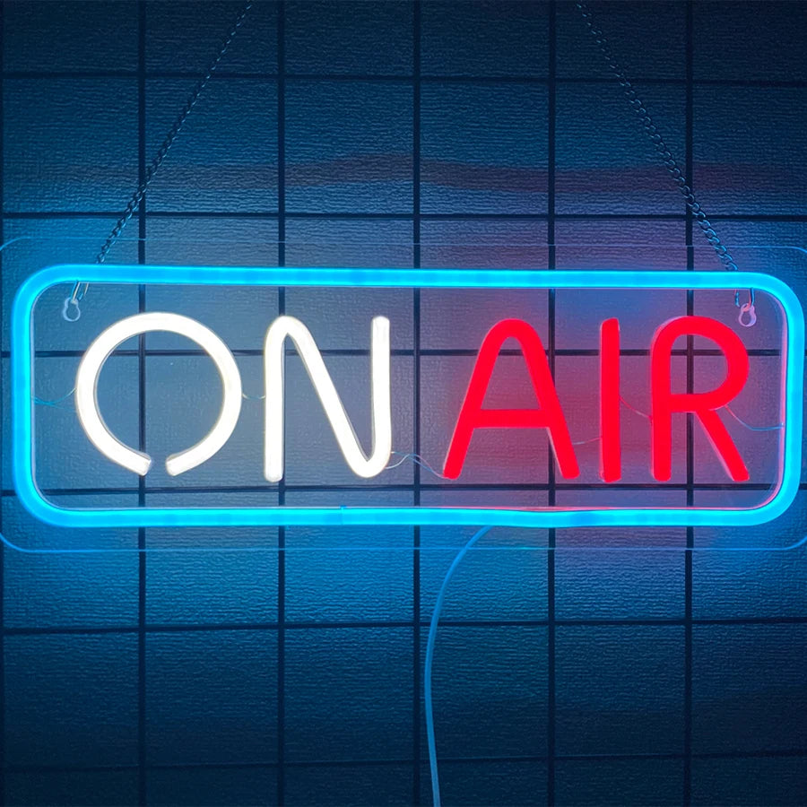 On Air Led Neon Sign, Used For Wall Decor, Game Player Live Broadcast, Music Studio, Recording Studio, Bar, Party Wall Lamp.