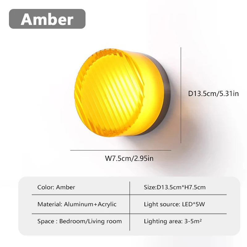 Nordic LED Wall Lamp Designer Small Wall Sconces Bedside Room Decor Light Living Room Hotel Aisle Smoke Grey Lighting Fixture