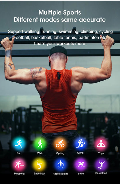 New Smart Watch Men 24H Health Monitor Sports Fitness Tracker Custom Watch Face Smartwatch Women 20MM Strap for Android Ios