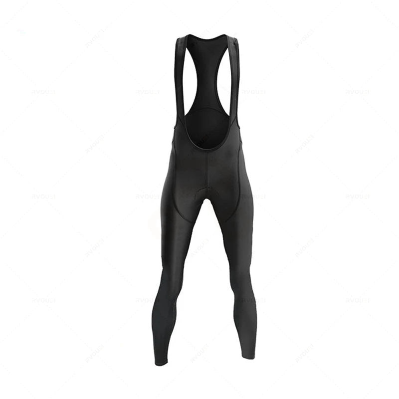 Rvouei Breathable Long Sleeve Cycling Jersey Set Bib Pants Ropa Maillot Ciclismo Bicycle Clothing MTB Bike Uniform Men Clothes