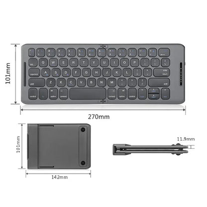 Foldable Bluetooth Keyboard USB Type C for Windows Android IOS for iPad Computer Tablet PC Phones Mice Key Board 3-Device Sync