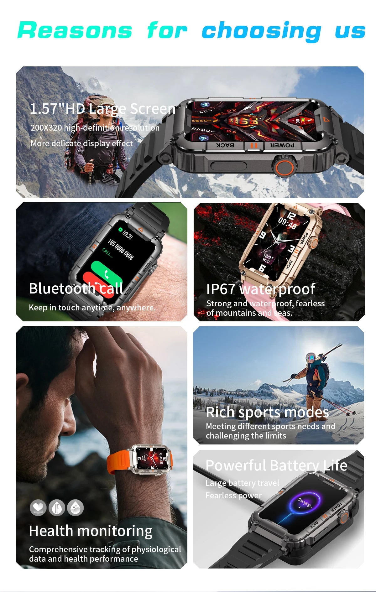 2026 Fitness Tracker Smart Watch for Men and Women with Heart Rate Sleep Monitor 100+ Sports Modes IP67 Waterproof Smartwatches