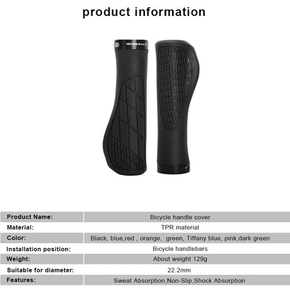 Bicycle Grips Soft Rubber For MTB Mountain Bike Shockproof Anti-Slip Handlebar Cover Lock On Ergonomic Cycling Handle Bar Parts