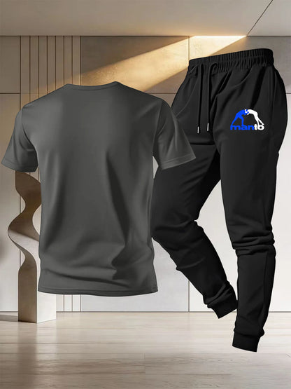 Men's and Women's Wrestling Sportswear Design - Cotton T-Shirt + Thin Pants - Training Fitness Combat and Boxing Clothing