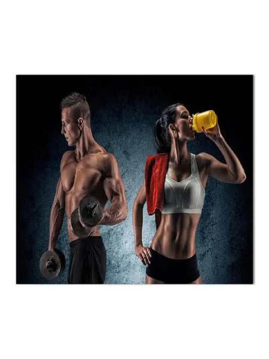 Fitness Motivation Canvas Art  Sexy Bodybuilding Girl Poster Gym Weightlifting Wall Decor for Living Room Bedroom Home Gym Fitne