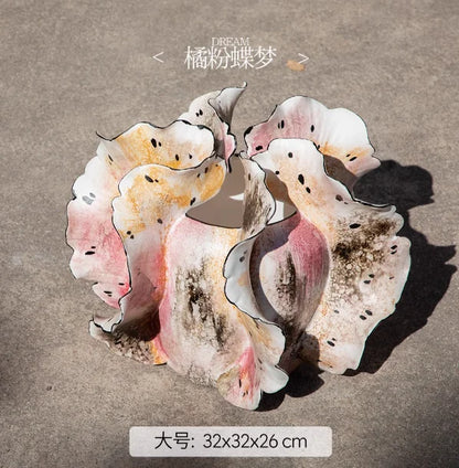 Art Ceramic Vase Desktop Ornament Flower Arrangement Artistic Flower Vessels Hydroponic Vases Decorative Vase Dried Flower Vases