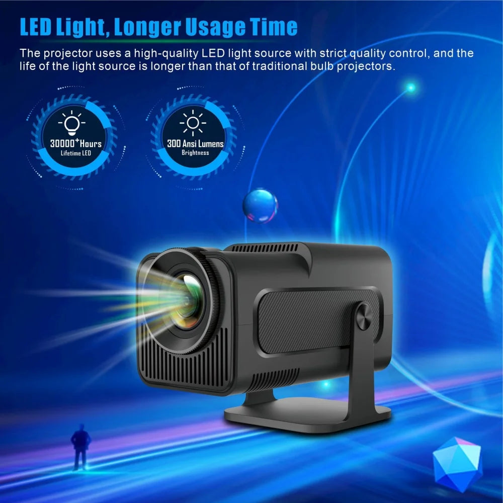 Mini Portable Projector Newly Native HY320 720P  Android11 4K 300ANSI Projector Wifi6 BT5.0 Cinema Outdoor Rotable Projector