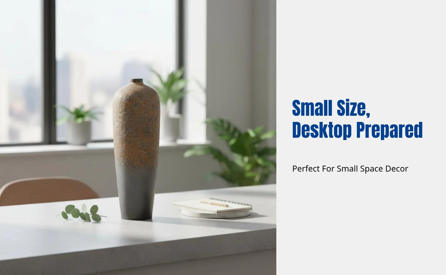 Ceramic Vase, Modern Creative Mini Flower Vessel, Desktop Home Decor, Rustic Pottery Glaze Finish, Oriental design