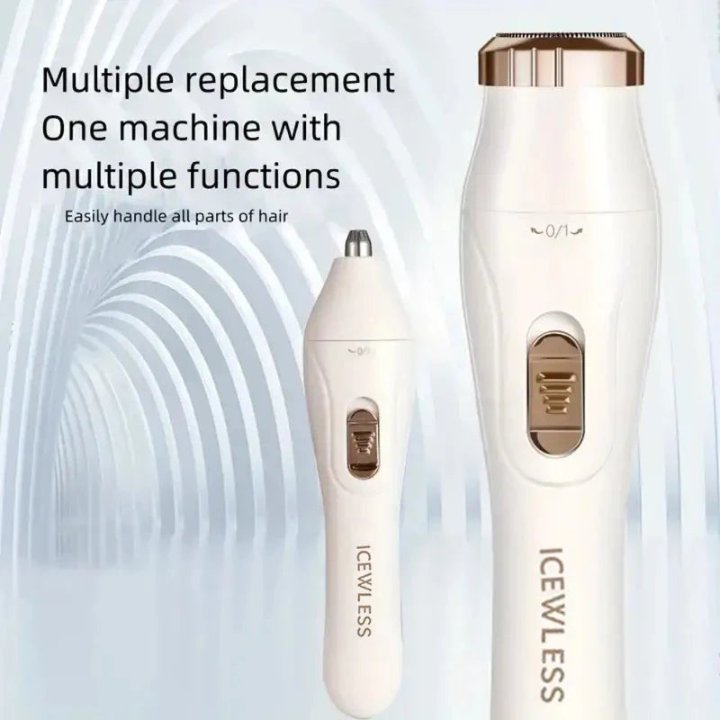 3-in-1 electric hair removal set, USB rechargeable nose hair trimmer, underarm, leg hair, nose hair removal device