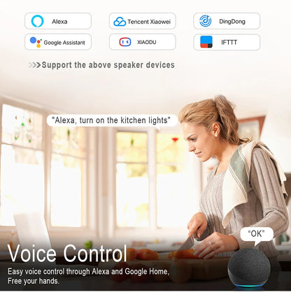 Work with Tuya WIFI Smart Home Wireless Remote Control Switch Light Wall US/EU Glass Touch Panel Voice by Alexa Google Home