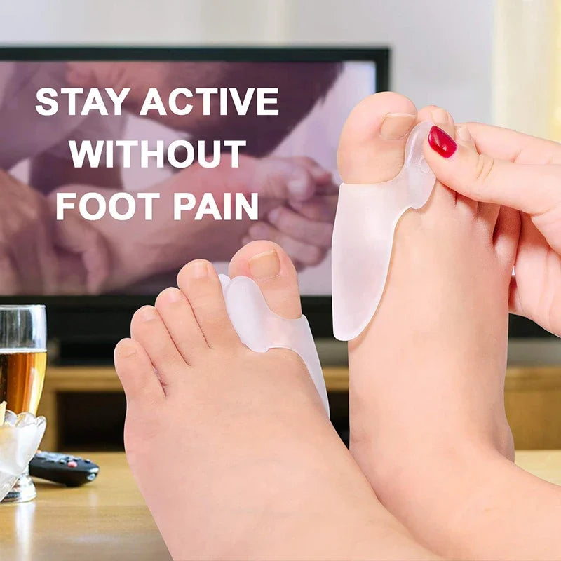Get Relief from Bunions with 2pcs Soft Big Toe Corrector - Perfect for Night and Home Use, Long-term Comfort