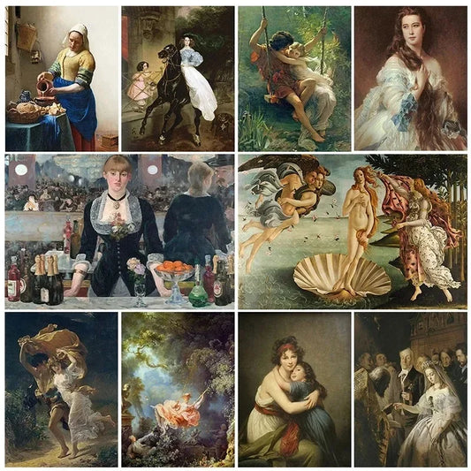 Classic Vintage Wall Art, Renaissance , HD Canvas Prints Posters, Home Living Room Bedroom Decoration