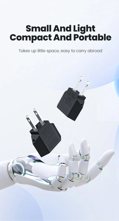 Elough 4.0mm US To EU Converter Plugs European EU To US America Travel Plug Adapter US to EU Power Adapter Electrical Plug