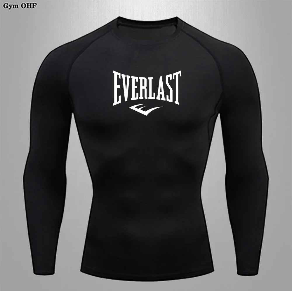 Men's slim fit T-shirt with heat dissipation tight fitting skin friendly sports compression fitness T-shirt quick drying top