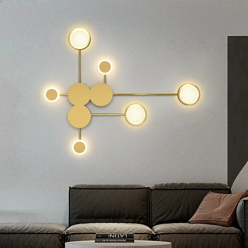 Nordic Modern Wall Lamp Led Minimalist Wall Light  Living Room Bedroom Staircase Light Home Decoration Bedside Wall Sconce Lamps