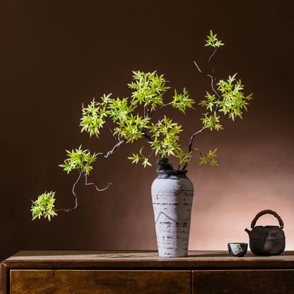 Artificial Green Plants To Welcome Guests Pine Maple Leaves Fake Flower New Chinese Style Simulated  Bonsai Flower Decorations