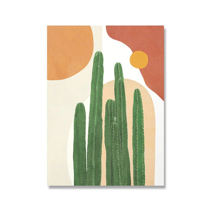 Wall Art Canvas Painting Abstract Boho Girl Book Nordic Posters And Prints Monstera Agave Cactus Wall Pictures For Living Room