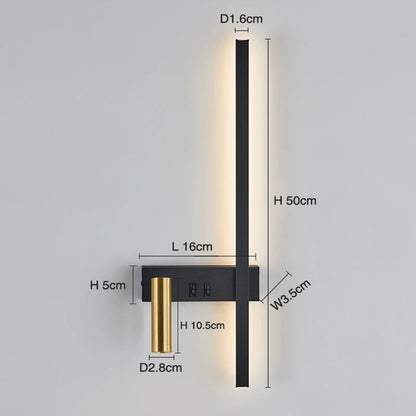 Nordic Led Wall Lamp Interior Lighting Fixture for Home Tv Bedside Living Room Corridor Decoration Modern Wall Light Sconces
