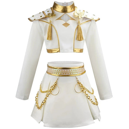 4-12 Years K-POP Rumi Cosplay Girls Clothing Sets Mira 3Pcs Girls Suits Halloween Zoey Birthday Party Costume New Kids Clothes