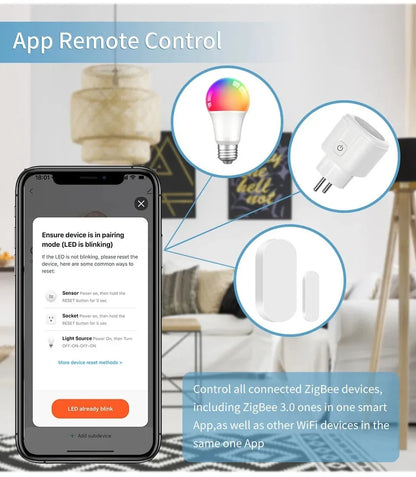 Wireless  Multi-mode Smart Gateway ZigBee Bluetooth Mesh Hub Work with Tuya Smart life App Voice Control via Alexa Google Home