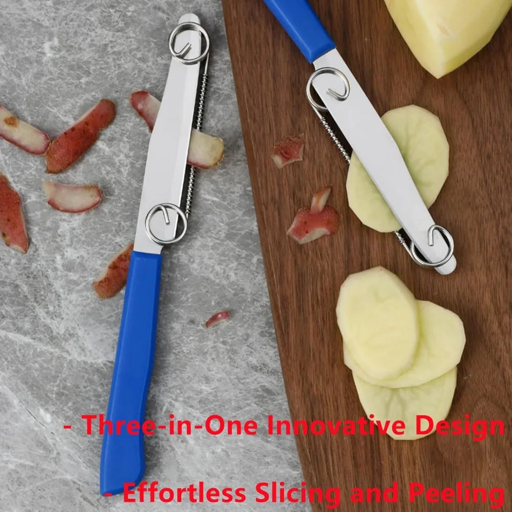 Kitchen Peeler 2 in 1 Vegetable Fruit Peelers Quick Slicing Cutter with Spring Carrot Potato Shredder  Peeler Kitchen Gadgets