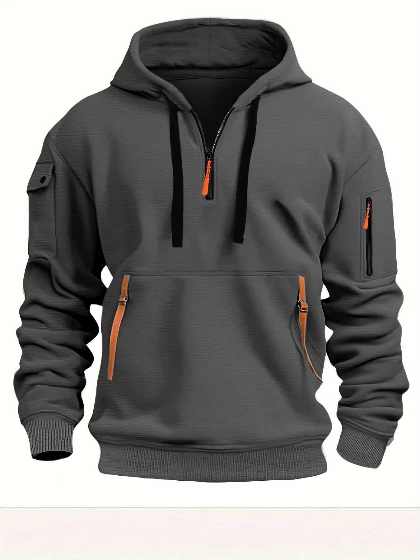 Men's Hoodies Aesthetic Fashion Multi-pocket Zipper Brand Streetwear Plus Size Loose Pullover Clothing Men Sweatshirts 2024 New