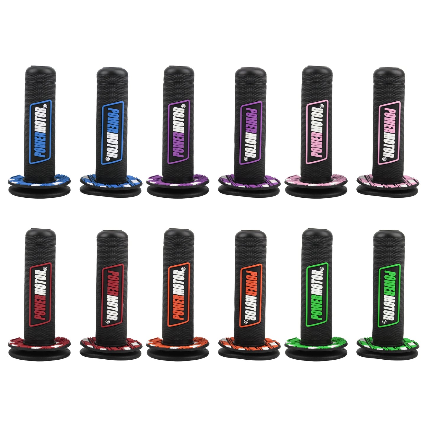 PowerMotor Motorcycle Grips Gel Anti-slip Wear-resistant Shock-absorbing Handle Rubber ATV Scooters Motocross Handle Accessories