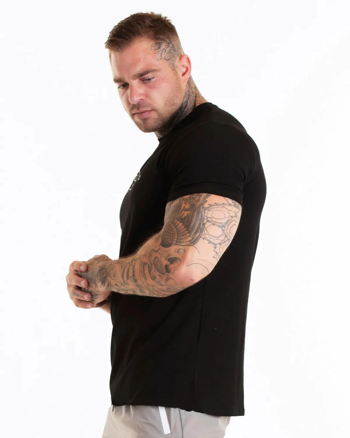 Men Muscle Shirts Slim Fit Cotton Tshirt for Men Workout Fitness Sports Top Tees Casual T Shirt