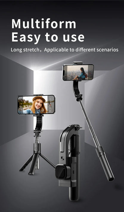 Cellphone Gimbal Stabilizer for Smartphone Mobile 1-Axis Anti Shake Selfie Stick Handheld Video Tripod Phone Holder for iPhone