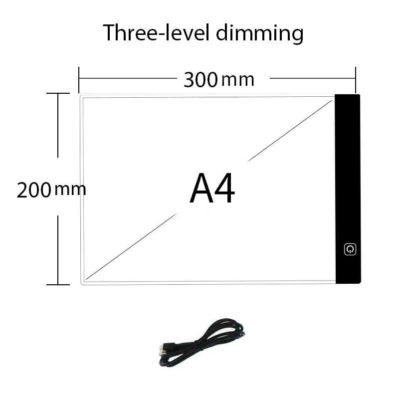 LED Photocopying Table Drawing Board Children's Light-transmitting Copying Table Brightness Adjustable Copy Board Painting Toys
