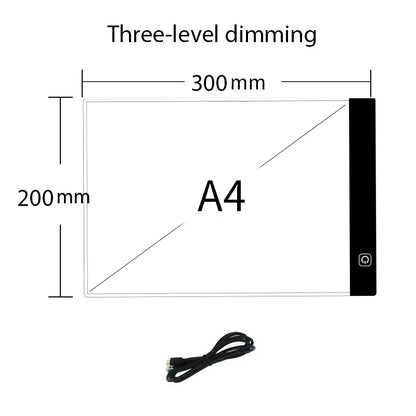 LED Photocopying Table Drawing Board Children's Light-transmitting Copying Table Brightness Adjustable Copy Board Painting Toys