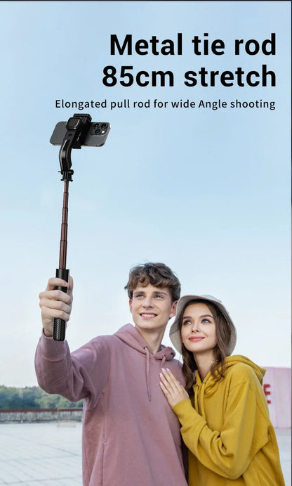 Cellphone Gimbal Stabilizer for Smartphone Mobile 1-Axis Anti Shake Selfie Stick Handheld Video Tripod Phone Holder for iPhone