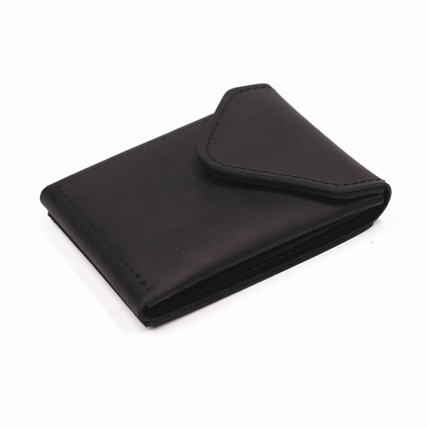 Genuine Leather Wallet For Men Male Real Cowhide Short Slim Minimalist Men's Cash Wallet Credit Card Holder With Flap Closure