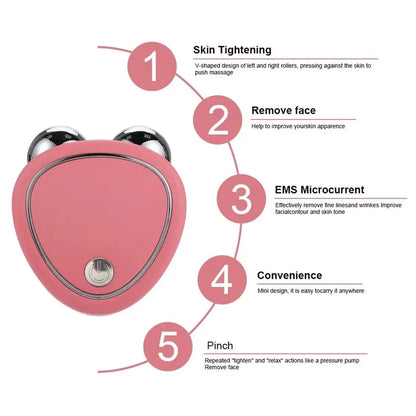 Levantamiento Facial Con Microcorriente Antiarrugas, Microcurrent Facial Device, Microcurrent Face Lift Machine, Dispositivo De