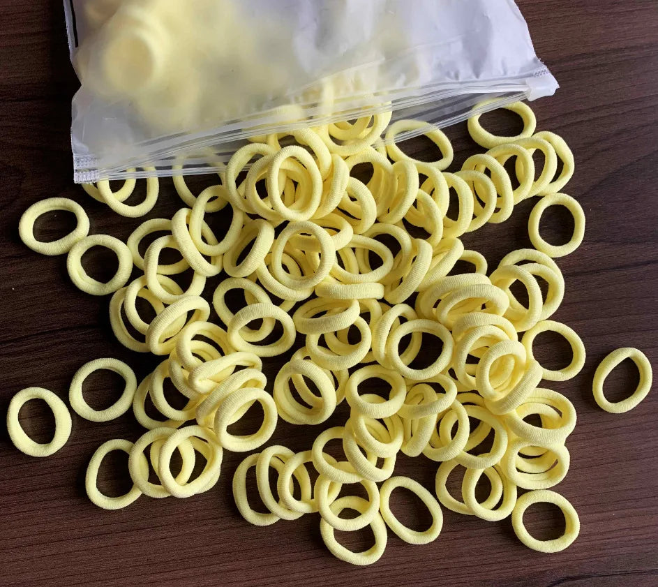 50/100Pcs Hair Bands for Children Colorful Nylon Scrunchie Hair Ties Rubber Band Kids Elastic Hair Leagues Girl Hair Accessories
