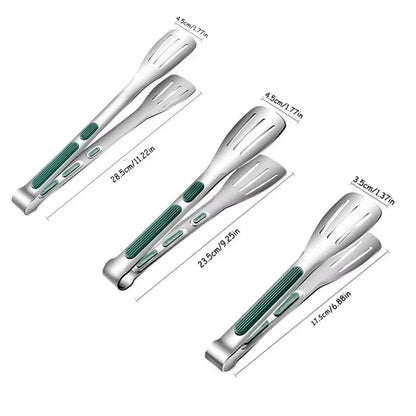 1pc Non Slip Stainless Steel Food Tongs Meat Salad Bread Clip Barbecue Grill Buffet Clamp Cooking Tools Kitchen Accessories