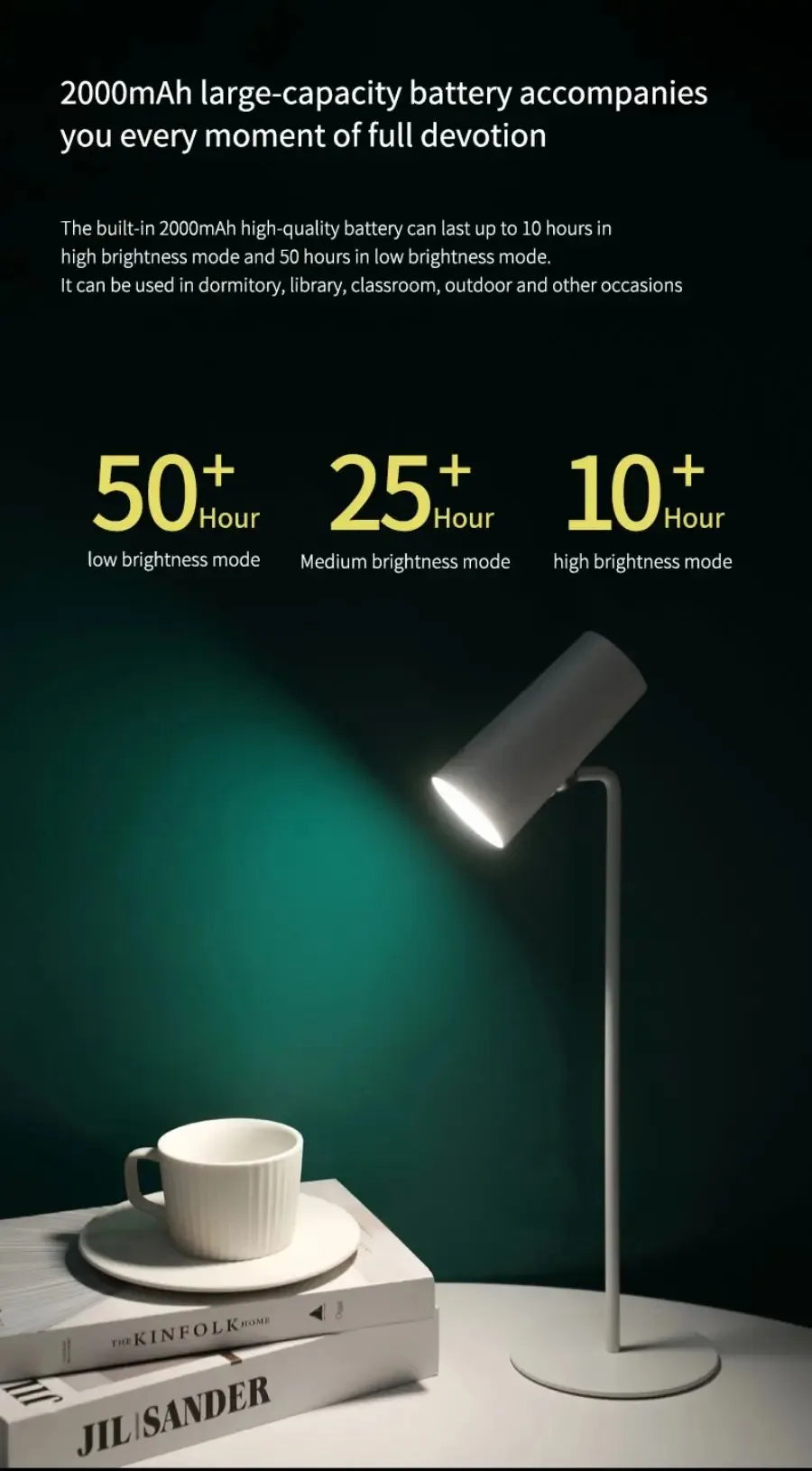 Sunset Eye Protection Table Lamp  USB Touch Dimming Reading Light for Study Flashlight Bedroom Bedside Decor Photo Desk Lamps