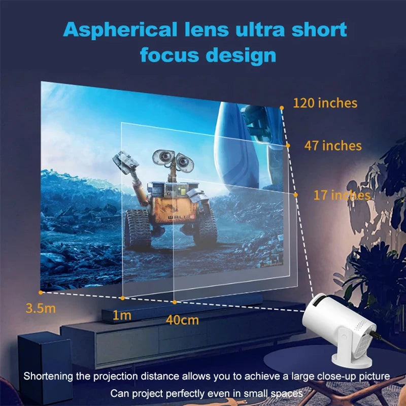 Mini Projector Native  3D Stereo Sound Multi-function Console Outdoor With Bluetooth Home Theater Cinema Portable Projectors
