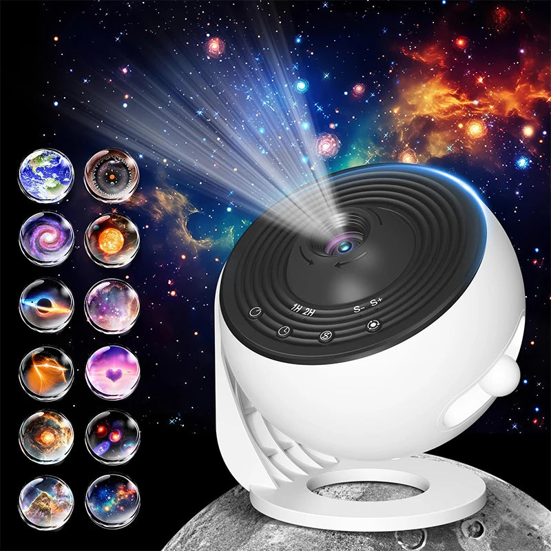 Galaxy Star Projector 360° Rotation Planetarium Night Light HD Projection with Timer for Bedroom Home Theater Ceiling Decor