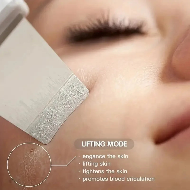 Ultrasonic Skin Scrubber Electric Ultrasonic Peeling Machine Deep Vibrate Facial Cleaner Acne Removal Blackhead Pore Cleaner