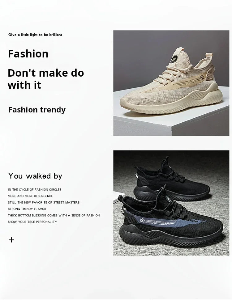 Men Sneakers 2026 Men Tennis Shoes New Fashion Spring and Summer Leisure Walking and Running Breathable Flat Bottom Gym Sports