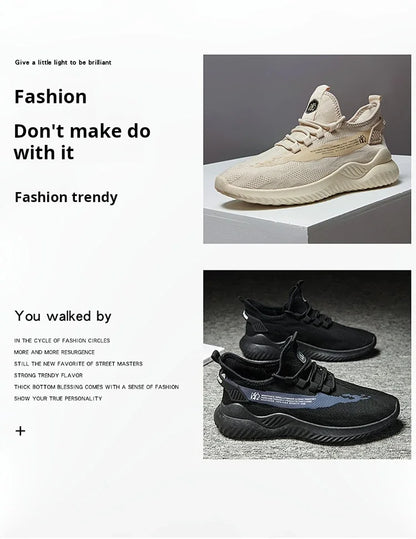 Men Sneakers 2026 Men Tennis Shoes New Fashion Spring and Summer Leisure Walking and Running Breathable Flat Bottom Gym Sports