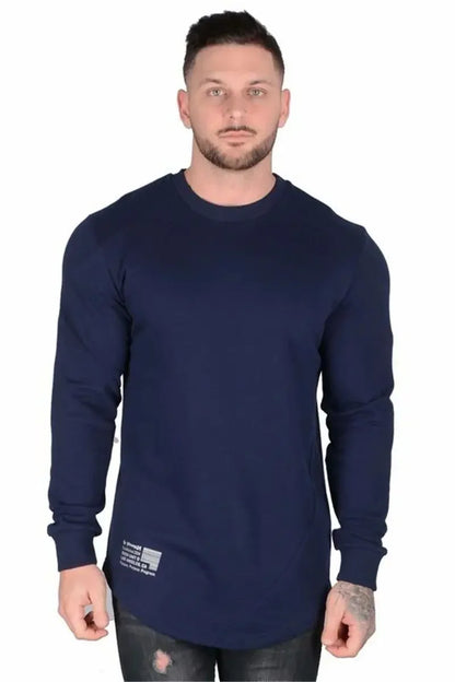 Tops Slim Fit Gym Tight T Shirts for Men Smooth Male Clothes Aesthetic Running Fashion Trends 2025 Casual Long Sleeve Bulk Emo A