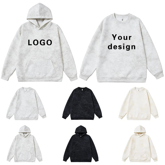 Vintage Oversized Hoodie Sweatshirt Printed Logo For Men Women Customized Design Embroidery Name Running Personalized Top